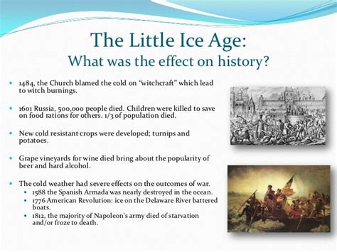 Climate & history little ice age