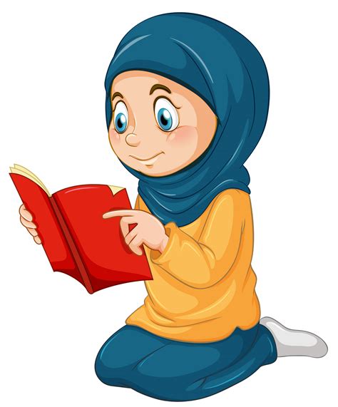 A muslim girl study qur'an 519866 Vector Art at Vecteezy