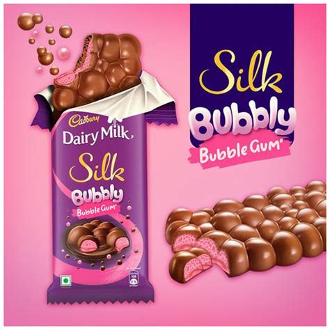 Buy Cadbury Dairy Milk Silk - Bubbly, Bubblegum, Chocolate Bar With Flavoured Centre Online at ...