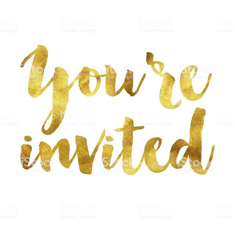 Your'e invited gold foil message | Youre invited, Word template ...