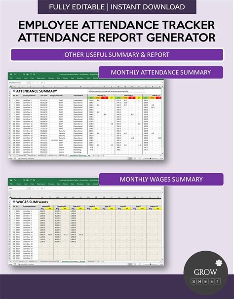 Employee Attendance Tracker and Report Generator Leave Planner ...