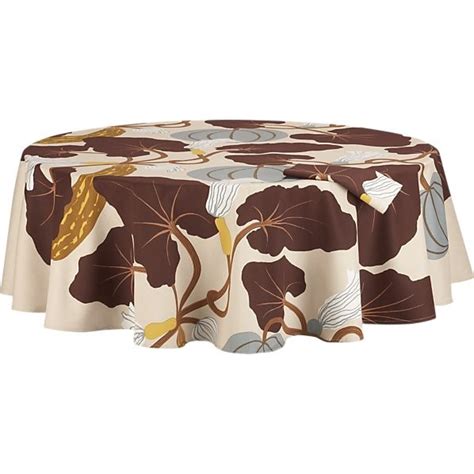 Marimekko Kumina Neutral 72" Round Tablecloth in Tablecloths | Crate ...