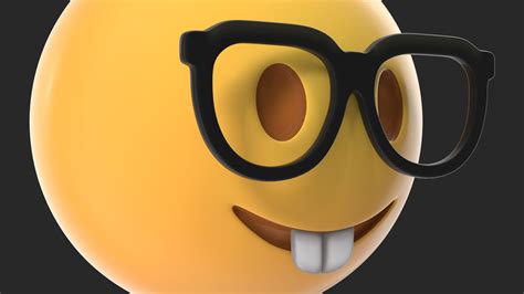 Nerd Face Emoji 3D Model $9 - .3ds .blend .c4d .fbx .ma .obj .max - Free3D