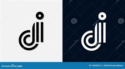 Modern Abstract Initial Letter DI Logo Stock Vector - Illustration of ...