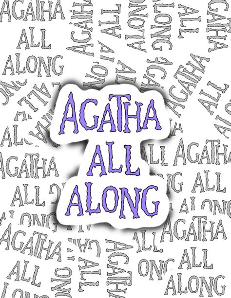 Agatha All Along Sticker - Etsy | Handmade sticker, Cute stickers, Agatha