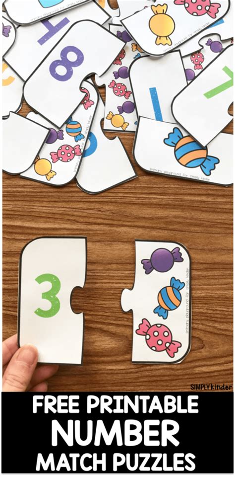 Free Printable Number Match Puzzles - Simply Kinder