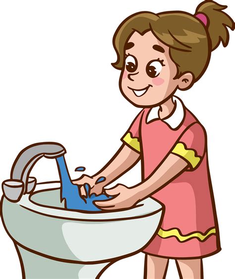 Child Washing Hands Clipart