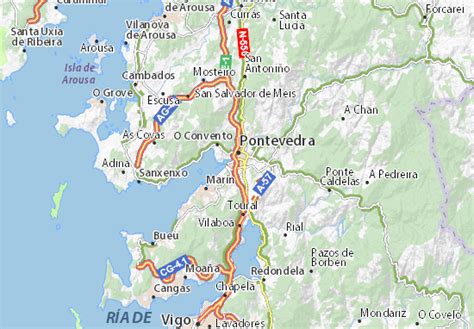 MICHELIN Pontevedra map - ViaMichelin