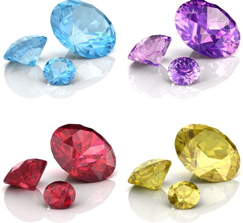 Bright colored diamonds vector set 02 free download