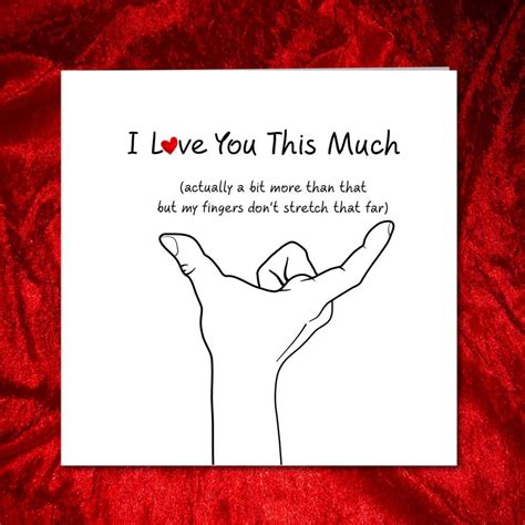 Love You This Much Card Husband or Boyfriend Card Valentine's Day ...