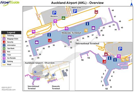 Auckland domestic airport map - Auckland airport domestic terminal map ...