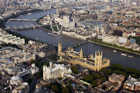 aerial photographs of Westminster London UK