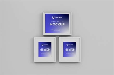 Premium PSD | 3d picture frame mockup