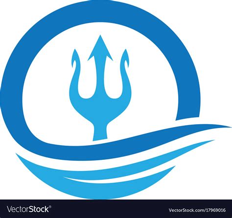Trident logo template Royalty Free Vector Image