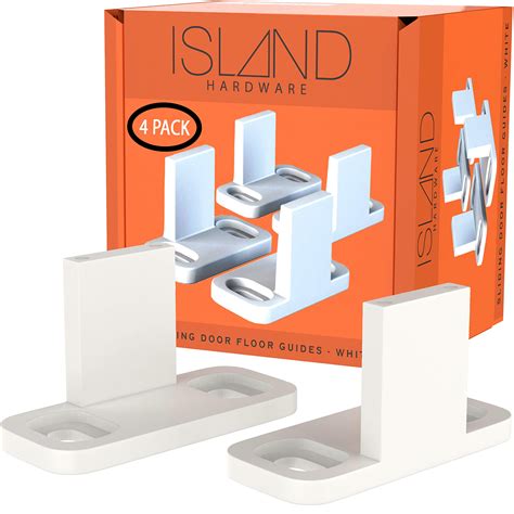 Buy Island Hardware Pocket Door Guide (4 Pack) - White Sliding Door ...