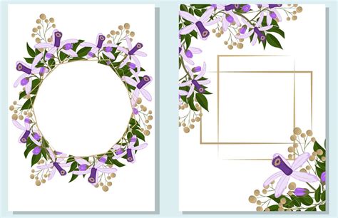 Set of botanical template for greeting cards or invitations. Chinaberry flowers 16122895 Vector ...