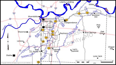 Battle of Westport Annotated Map | Mississippi, Map, Historical maps