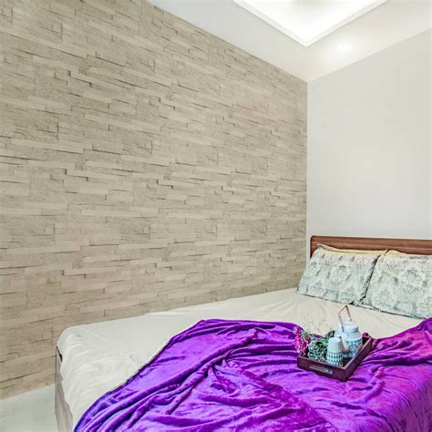 Stone Wallpaper Design For Modern Bedrooms | Livspace