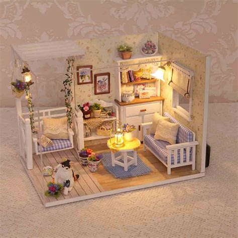 Delicate DIY Passion Assembled Wooden Dollhouse Miniature Furniture Kit | eBay