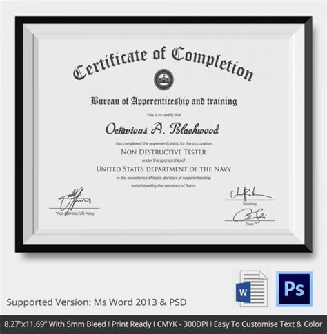 Free certificates of completion templates for indesign - sonnored