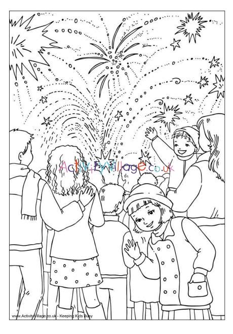 Bonfire Night Colouring Page 2