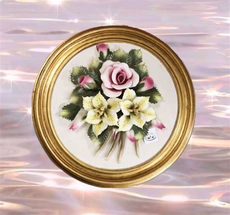 Handmade Capodimonte Style Porcelain Flower Bouquet in Round - Etsy