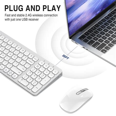 GetUSCart- Wireless Keyboard Mouse Combo, cimetech Compact Full Size ...