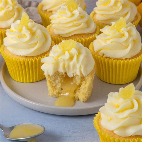 Lemon Cupcakes with Lemon Curd Filling - The Baking Explorer