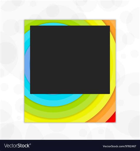 Polaroid photo frame rainbow Royalty Free Vector Image