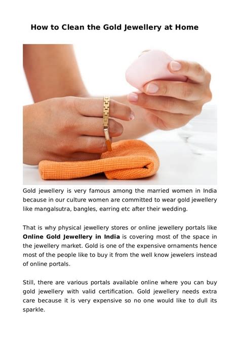 How to clean the gold jewellery at home