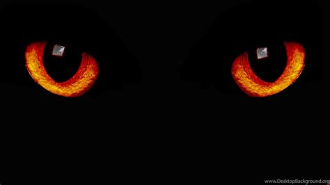 Wallpapers Black Night Eyes Dark Red Cats Littleteufel 1920x1080 ...