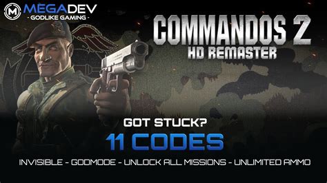 COMMANDOS 2 - HD REMASTER Cheats: Invisible Squad, Godmode, Ammo, ... | Trainer by MegaDev - YouTube