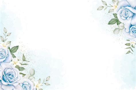 Navy Blue Floral Rose Background Watercolor 14765686 Vector Art at Vecteezy