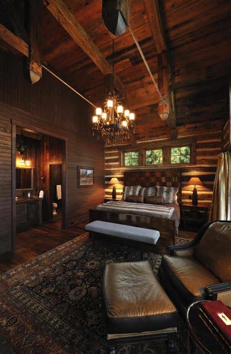 35+ Gorgeous log cabin style bedrooms to make you drool