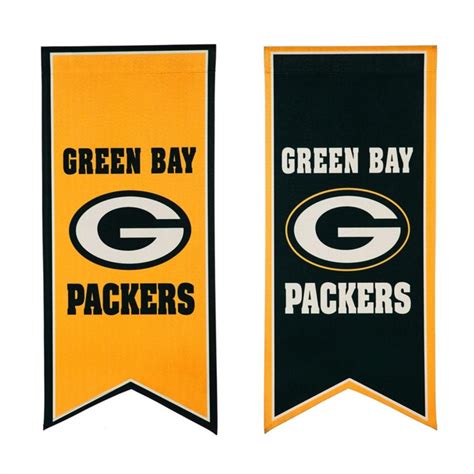 Evergreen 12.5 in. x 28 in. Green Bay Packers Garden Banner Flag ...