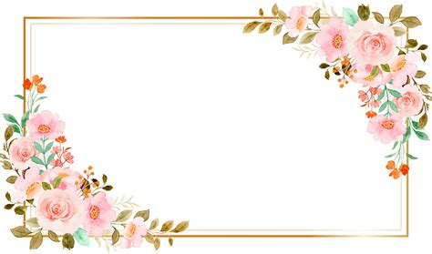 Soft pink floral frame Vector Flower Png Images, Rose Images, Vector ...