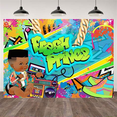 Amazon.com : Leyiyi 5x3ft The Fresh Prince Backdrop Graffiti Music Hip ...