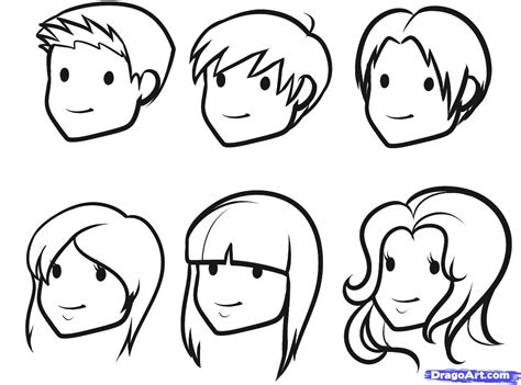 How to Draw Hair For Kids, Step by Step, People For Kids, For Kids ...