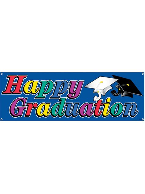 Happy Graduation Multi-Colored Banner