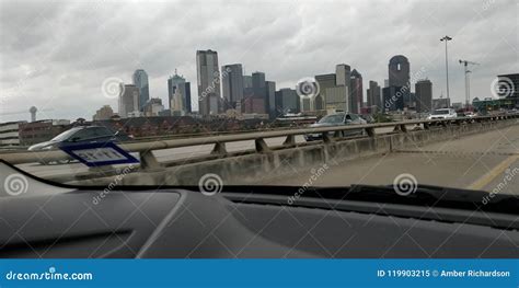 Dallas Skyline during the Day Editorial Image - Image of interstate ...