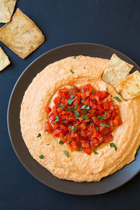 Roasted Red Pepper Hummus - Cooking Classy