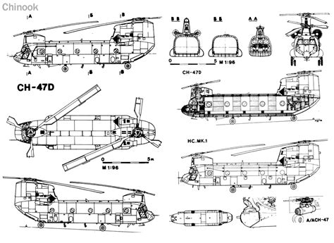 Boeing CH-47 Chinook Blueprint - Download free blueprint for 3D modeling | Boeing ch 47 chinook ...