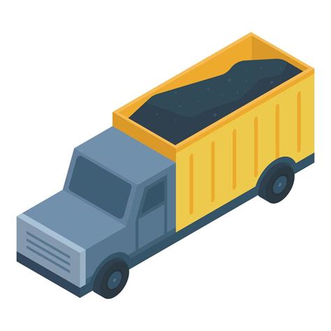 Coal truck icon, isometric style 15383963 Vector Art at Vecteezy