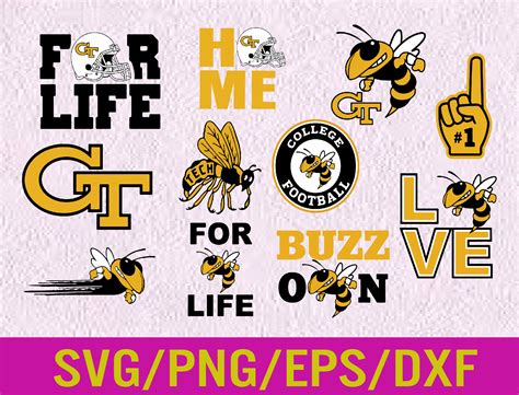 Buzz Ogn_Georgia Tech Yellow logo, bundle logo, svg, png, eps, dxf, n-c ...