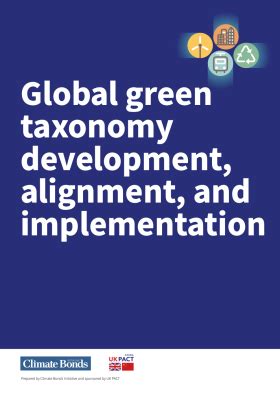 Global Green Taxonomy Development, Alignment and Implementation | Climate Bonds Initiative