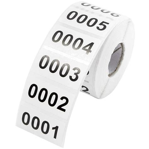 Inventory Label Stickers, Consecutive Numbers (1000 Count) - Walmart.com - Walmart.com