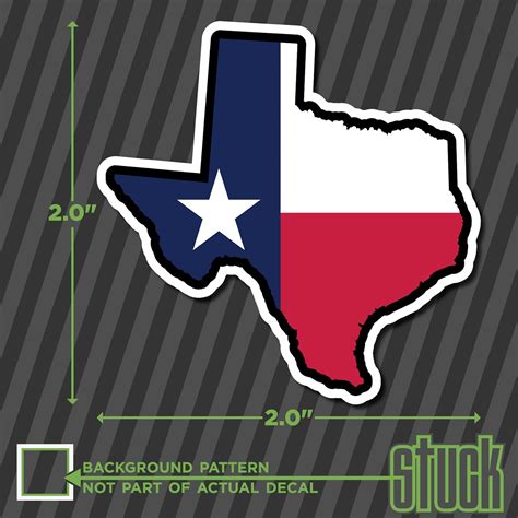 STATE OF TEXAS VINYL FLAG DECAL STICKER 10-SIZES Home Décor Home & Garden