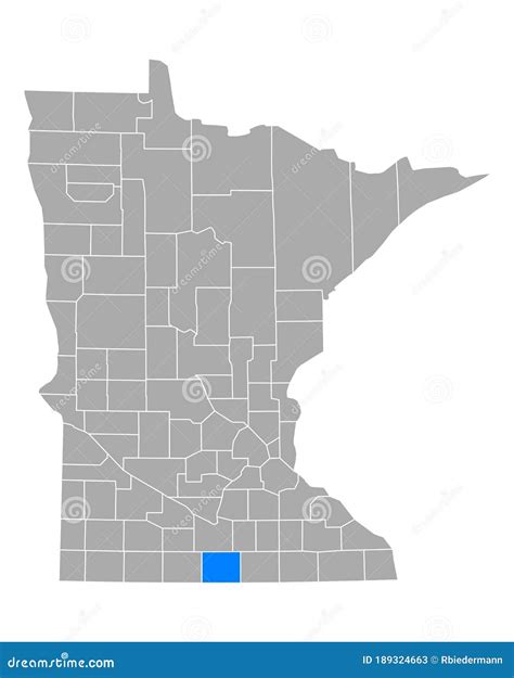 Map of Faribault in Minnesota Stock Vector - Illustration of vector, location: 189324663