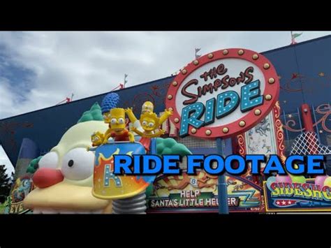 The Simpsons Ride Ride Screens/Footage - YouTube