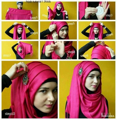 Simple hijab tutorial, Simple hijab, Hijab tutorial